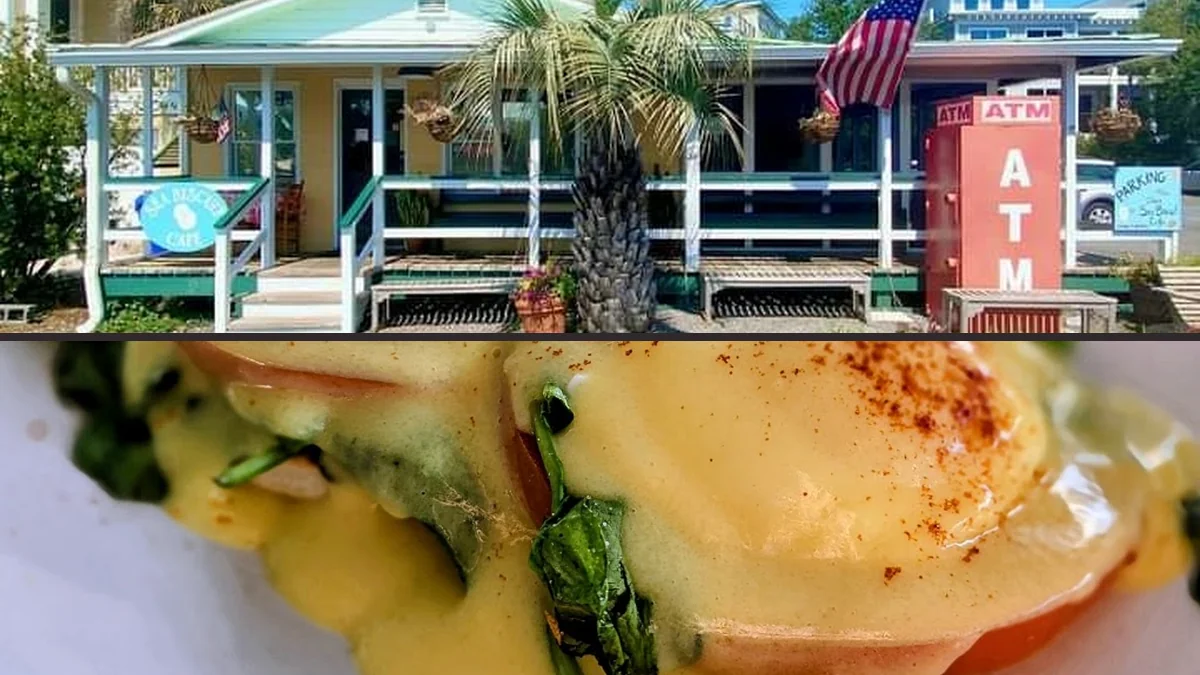 Homestyle cafe space with clean, bright surfaces.